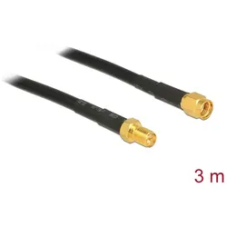 DELOCK HF Kabel RP-SMA -> RP-SMA St/Bu 3.00m low loss