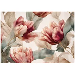 FOTOTAPETE Blumen Tulpen Rot 350x250 cm
