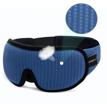 Uplifted Finds 3D Blackout Sleep Mask With Soft Padded Contour And Adjustable Strap blue