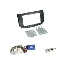 Radioeinbauset 2-DIN Radioblende+Lenkradadapter für Mitsubishi Colt (Z30) 11/...
