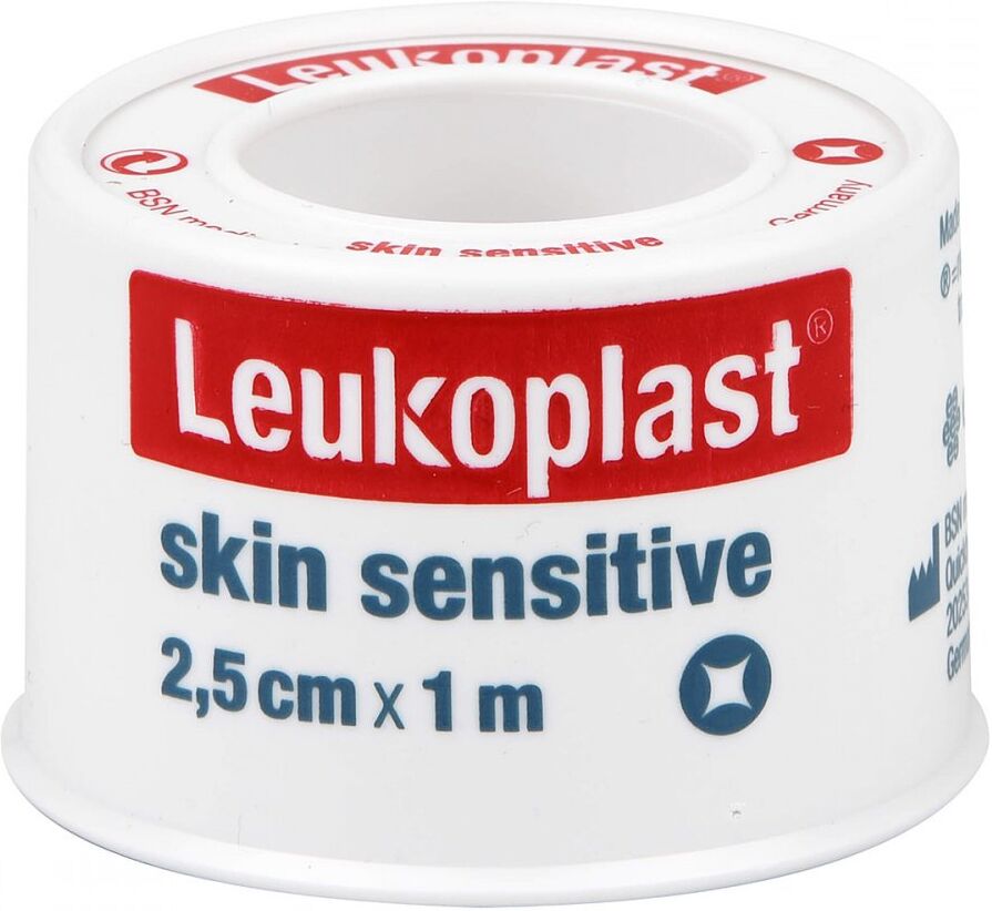 Leukoplast Skin Sensitive 2,5 cmx1 m mit Schutzring 1stk