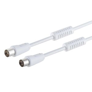 S-Conn Antennenkabel 80202-128-1.5, Koaxialkabel, TV-Kabel, IEC-Stecker auf IEC-Buchse, 1,5 m