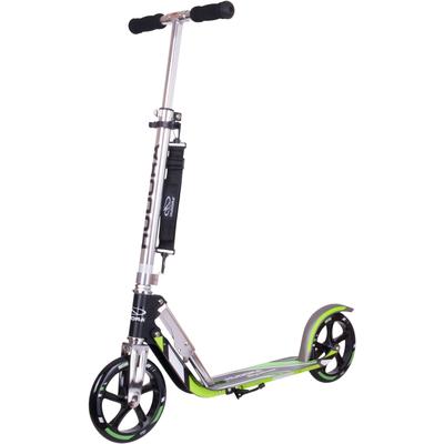 Scooter HUDORA "Big Wheel 205", schwarz (schwarz, grün), RollerL:88cm, L:88cm