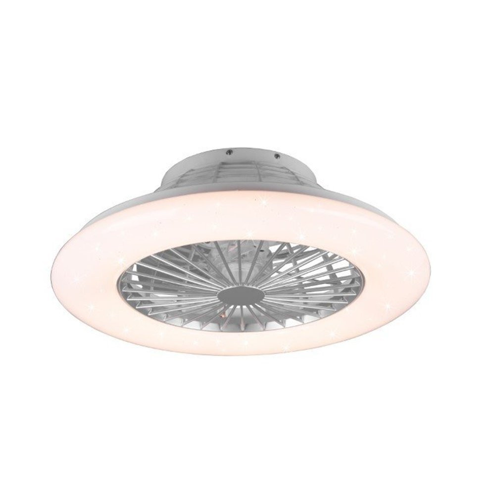REALITY Import LED-plafondventilator STRALSUND, zilver, diameter 50 cm, met RGB-kleurverandering en afstandsbediening