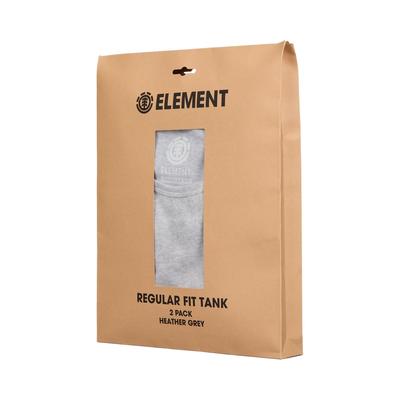 T-Shirt ELEMENT "Element Co Pack", Herren, Gr. L, grau (midgrauheather, midgrauheather), Obermaterial: 100% Baumwolle., Shirts T-Shirt
