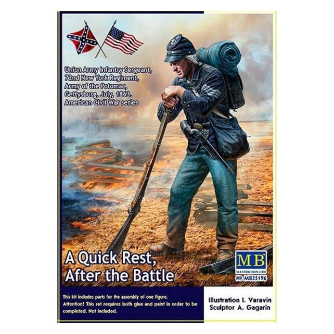 Master Box A Quick Rest.After the Battle,UnionArmy Infantry Sergeant,72nd New York Regiment (MB35196)