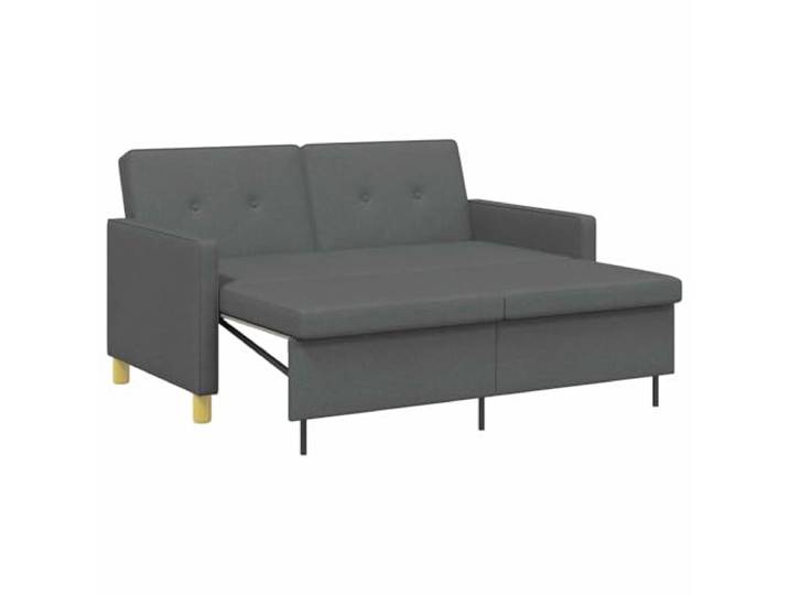 TEKGHUT Schlafsofa Ausziehbar Dunkelgrau Stoff Verstellbare Rückenlehne,klappbare Beine,dicke Kissen,platzsparend,leichtgängiger Ausziehmechanismus