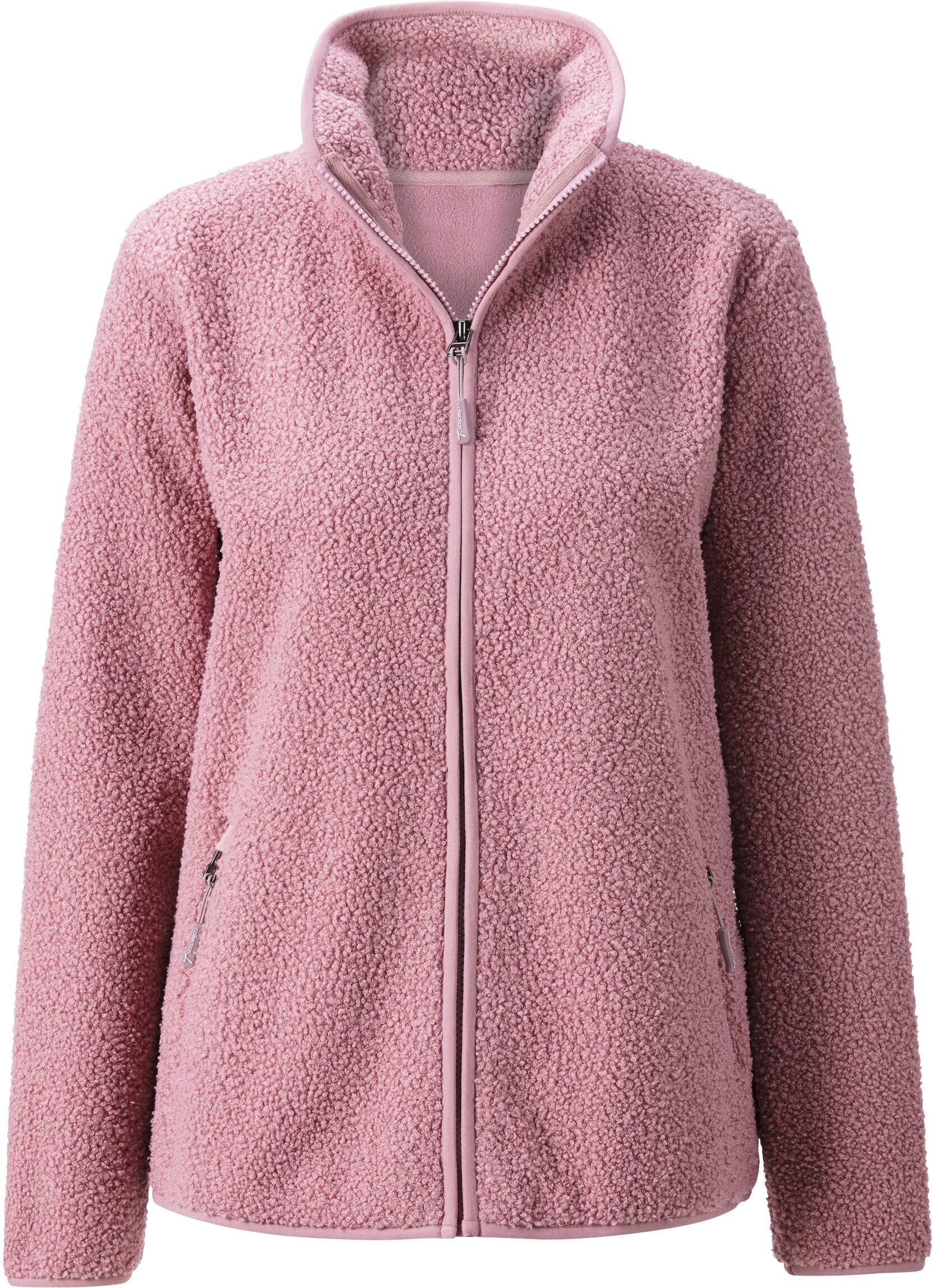 Fleecejacke WITT "Fleece-Jacke Fleecejacke mit Reißverschluss-Taschen", Damen, Gr. 52, rosa (mauve), Fleece, , Sportlich, Jacken Fleecejacke