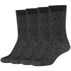 4er Pack s.Oliver Silky Lurex Ankle Socken Damen 9999 - black 35-38