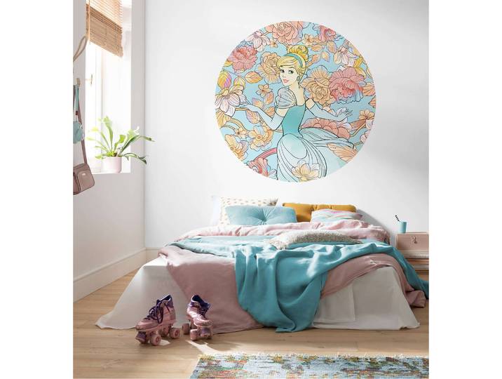 Papier peint en intissé Cendrillon 125 x 125cm Multicolore