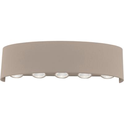 PAUL NEUHAUS LED Wandleuchte "CARLO", beige (sand), 10, H: 8cm, 1 Stk., Leuchten, IP54, Für Innen und Außen, Lichtstrahl nach oben und unten, LED Wandleuchte