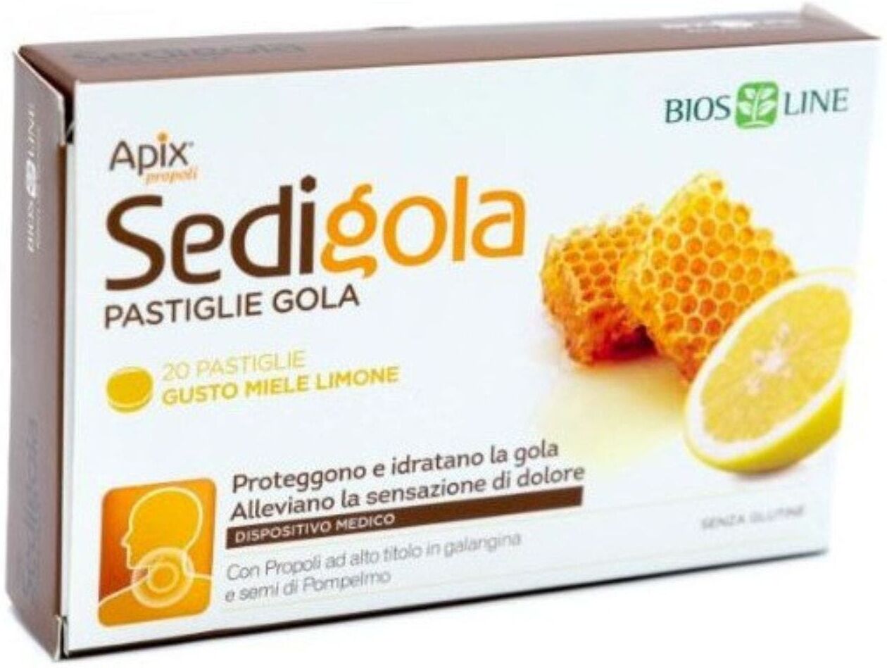 BIOS LINE Apix Propoli - Sedigola Miele Limone 20 Pastiglie 