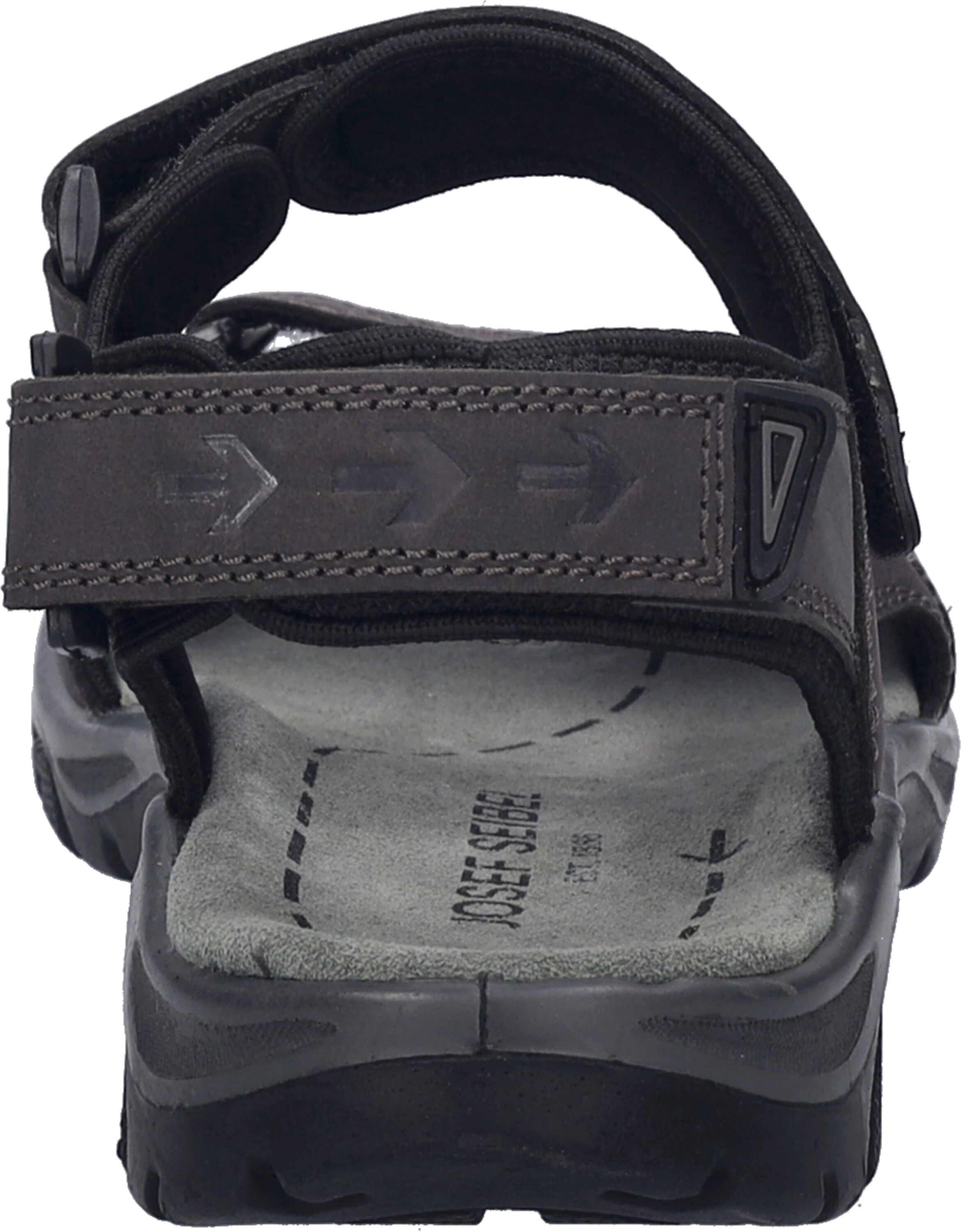 Sandale JOSEF SEIBEL "Arlo 02, granit", Herren, Gr. 45, grau (granit), Obermaterial: 100% Rindsleder Leather cow., Schuhe Sandale