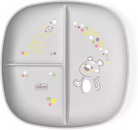 Chicco Plato porcionado  Plato gris 12m+