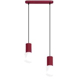 Sollux SL.1989 Pendelleuchte HALO 2L burgund