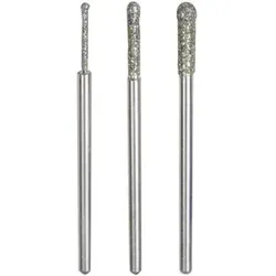 Diamant-beschichtete Schleifstifte, Kugel ø2,2mm, 2 Stück