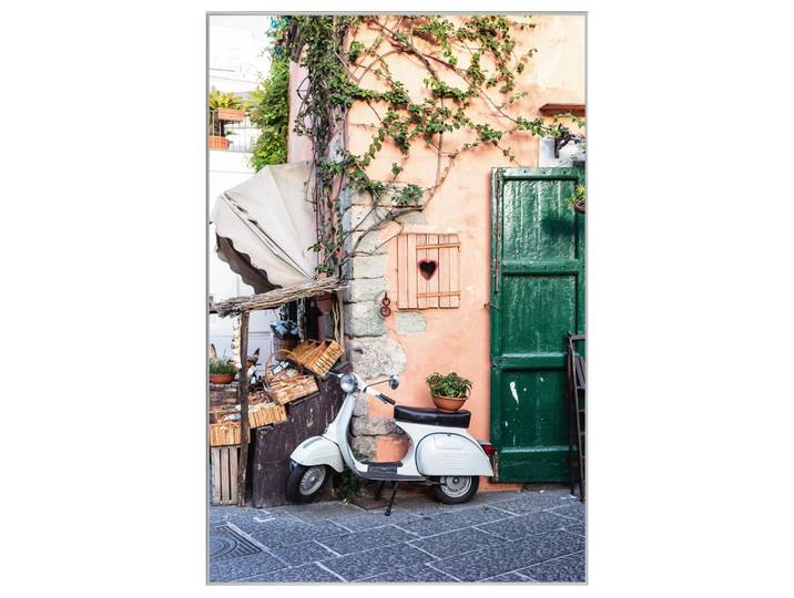 Bild mit Rahmen Moped am Strassenrand image LAND