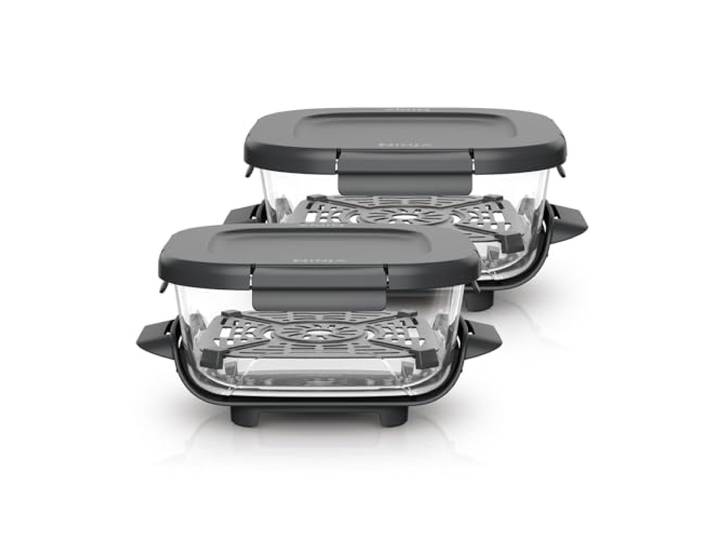 Ninja CRISPi TempWare 2er-Schüssel-Set: Glasbehälter XSKLIDPLT2EUUK