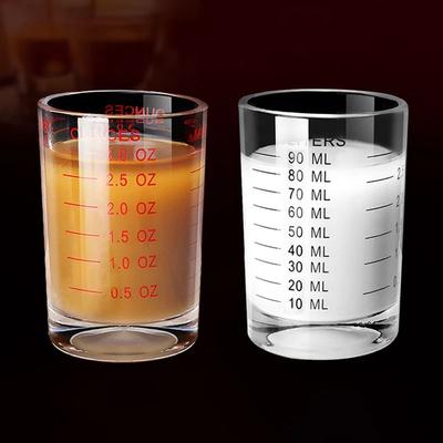 Uplift Treasures Heat Resistant Glass Measuring Cup With Handle For Espresso And Milk c