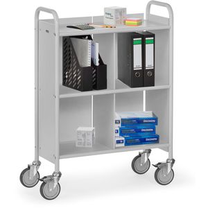 Fetra Bürowagen 4873, 81 x 110 x 39cm, Holz & Metall, lichtgrau