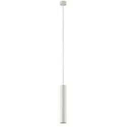 Brumberg 57417170 Pendelleuchte zylindrisch, 1 x GU10, max. 8 W LED, weiss struktur, Pendellänge