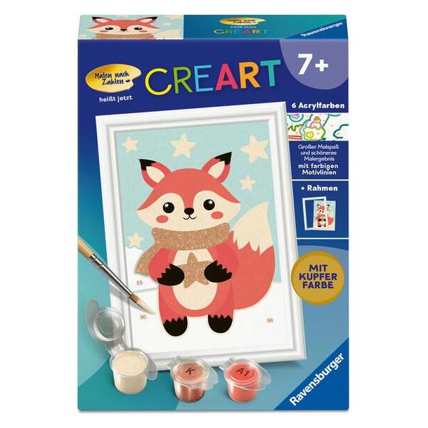 Ravensburger CreArt, Malen nach Zahlen Kinder - Sternen-Fuchs (12023171)