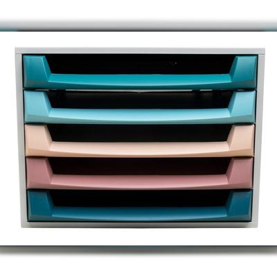 Exacompta 221606D Ablagemodul, Schubladenbox, The Box, Skandi - Farben sortiert
