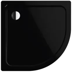 Kaldewei Arrondo Duschwanne 460500013701 100x100x6,5cm, mit Verkleidung, Perl-Effekt, schwarz