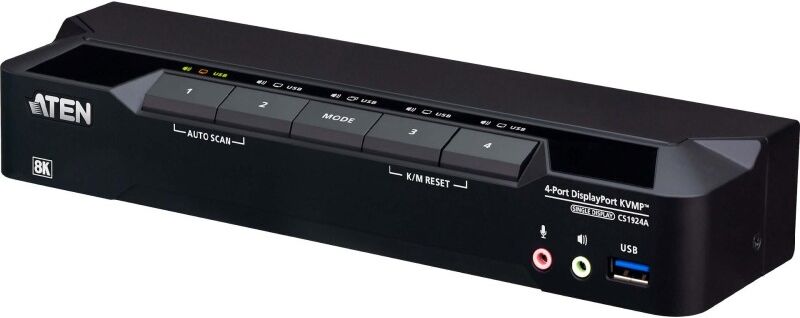Aten CS1924A KVMP-Switch 4-fach, DisplayPort, USB 3.0, 8K (CS1924A)