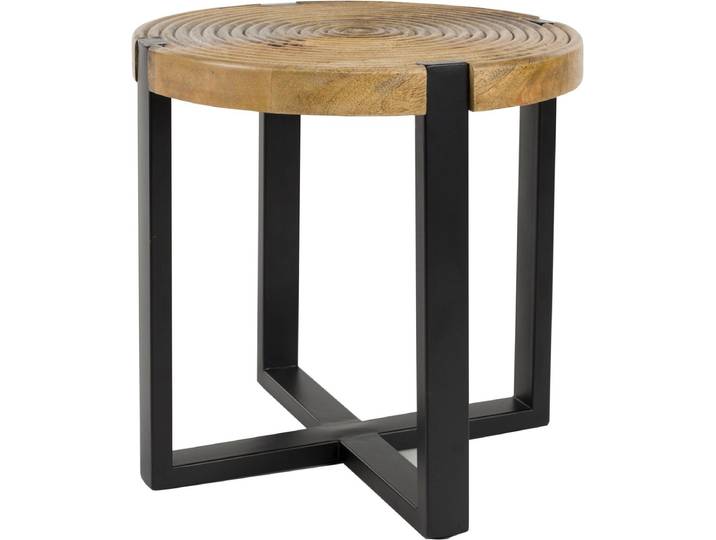 Housecraft Living Buz Bijzettafel Rond 40 cm Mangohout - Bruin