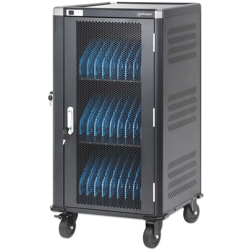 Manhattan Ladewagen mit 30 Steckdosen bis 15,6" schwarz (Speditionsversand)