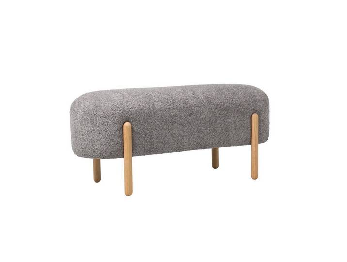 Feeling4Home Sitzbank Dayla aus Boucle-Stoff, Grau