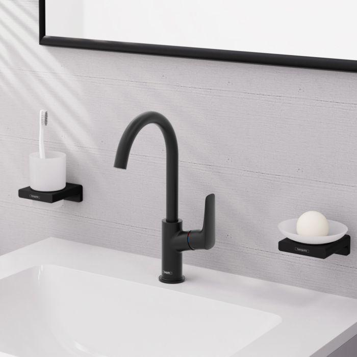 hansgrohe Logis Einhebel-Waschtisch-Armatur 71131670 ohne Ablaufgarnitur, mit Schwenkauslauf
