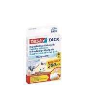 Tesa TACK Montagekleber durchsichtig nicht permanent Packung mit 200 transparent (59401-00000-00)