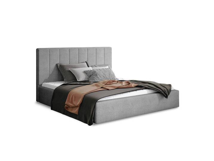 Petits-meubles Boxbett 200/200 Brook Grau, Textil, 200x200 cm, Schlafzimmer, Bett, Boxspringbetten