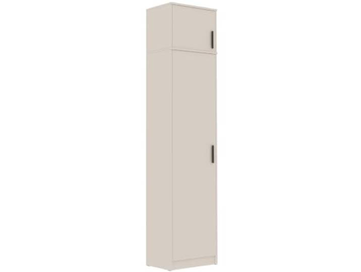 Kleiner Kleiderschrank mit ausziehbarer Kleiderstange 52x235x40cm Wohnzimmer Schlafzimmer Marmex Grant G20/14C graubeige Cashmere