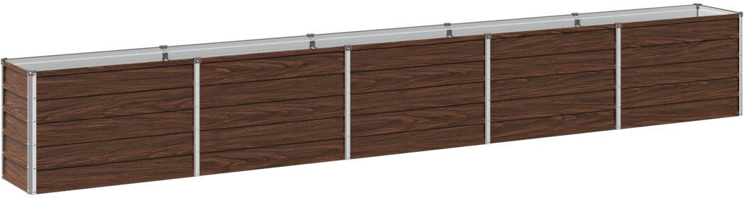 Rio Outdoor Raised Garden Bed Black 55cm H x 400cm W x 40cm D