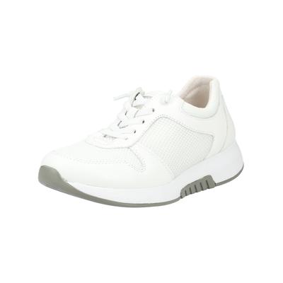 Sneaker GABOR "Gabor Sneaker Leder/Mesh", Damen, Gr. 40, weiß, Leder, Textil, Schuhe Sneaker