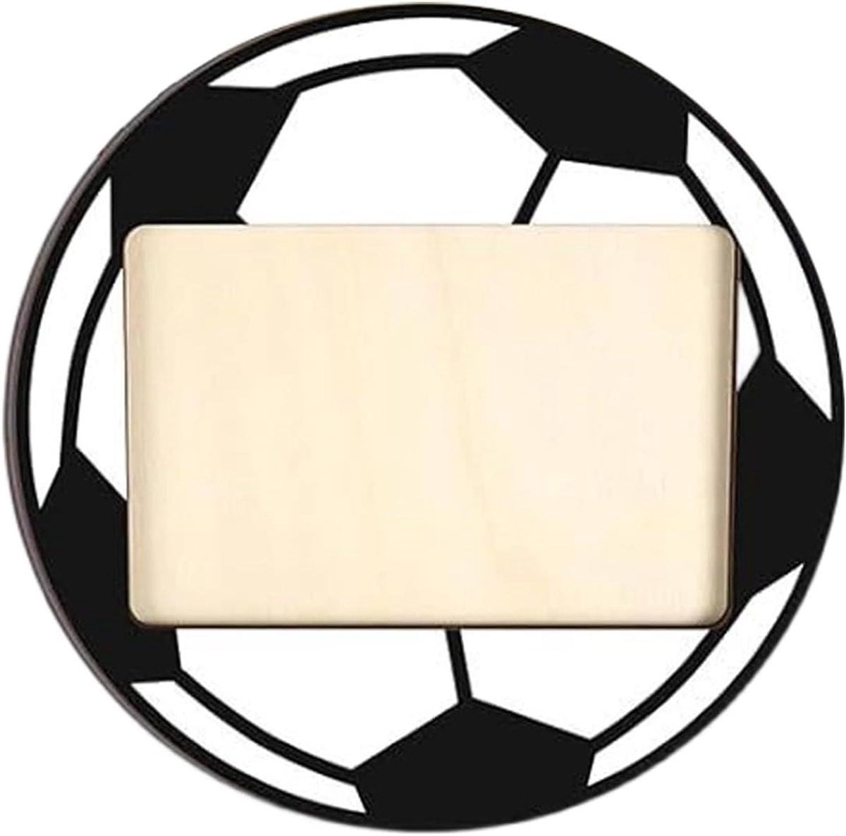 Houten Fotolijst Voetbal Frame Rond Decoratief Design Meerkleurig 4 x 6 inch