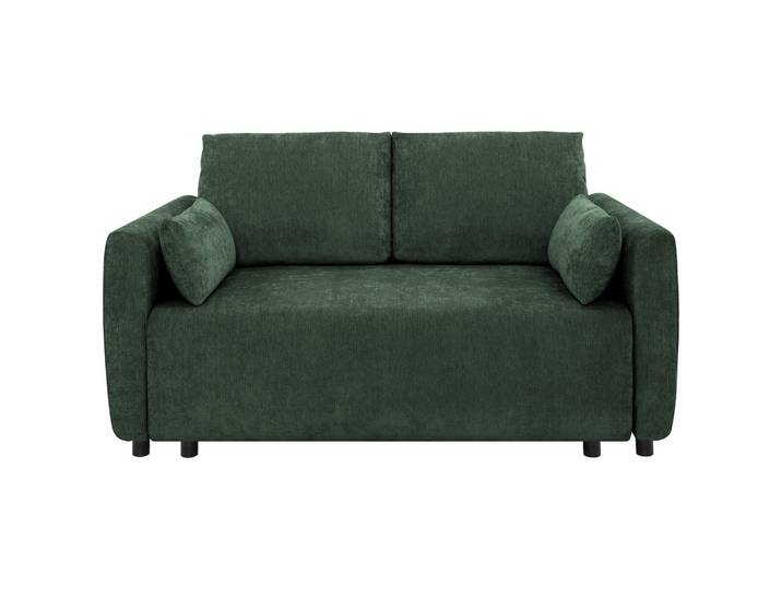 Carryhome Schlafsofa, Waldgrün, Kunststoff, 2-Sitzer, Füllung: Schaumstoff, Silikon,Schaumstoff, Silikon, 161x90x108 cm, Typenauswahl, Liegefunktion, Rücken echt, Kinderzimmer & Jugendzimmer, Jugendmöbel, Jugendsofas