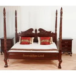 Massivholz Himmelbett Mahagoni