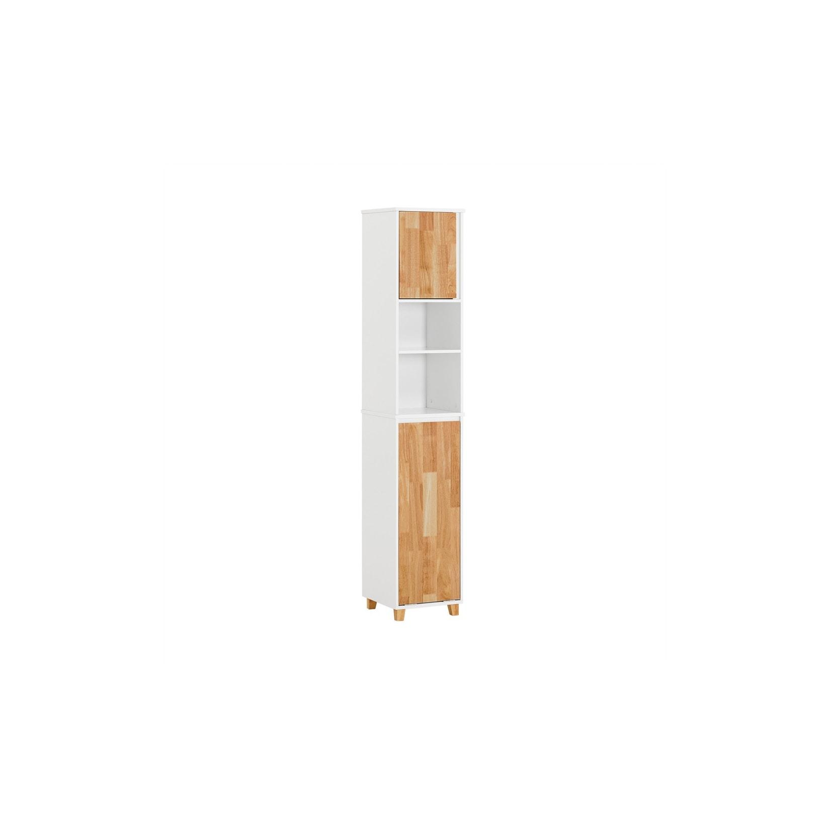 SoBuy Badezimmer-Hochschrank mit 2 Türen Weiß 33x32x170cm Funktional