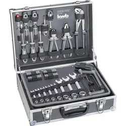 kwb Heimwerker-Set, 199-teiliger Werkzeug-Koffer inkl. Werkzeug-Set bestückt, im Alu-Koffer