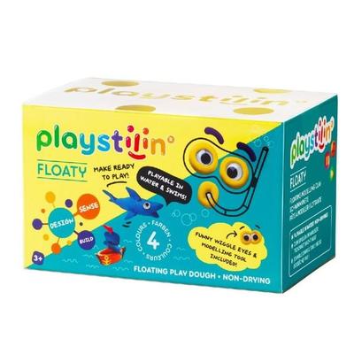 Playstilin Floaty - Schwimmknete - in Box - 4fach farbl. sort.