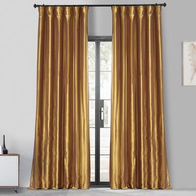 Exclusive Fabrics Exclusive Fabric Blackout Faux Silk Taffeta Curtain (1 Panel)