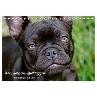 Französische Bulldoggen - Schutzengel auf 4 Pfoten (Tischkalender 2027 DIN A5 quer), CALVENDO Monatskalender