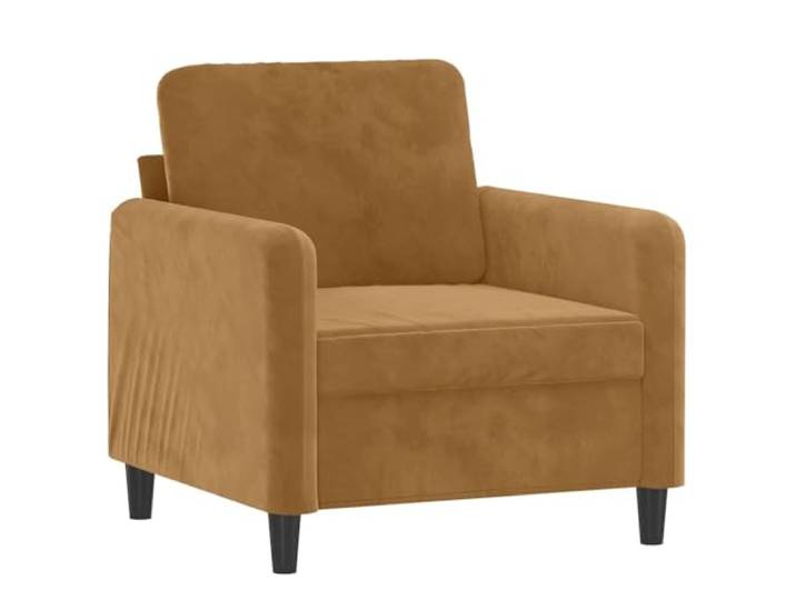 GHVBNMF Sessel Braun Samt Polstersessel Relaxsessel Metallgestell 60cm Stilvoller Lesesessel aus weichem Samt mit stabilem Metallgestell für Wohnzimmer, Schlafzimmer und Entspannungsecke.