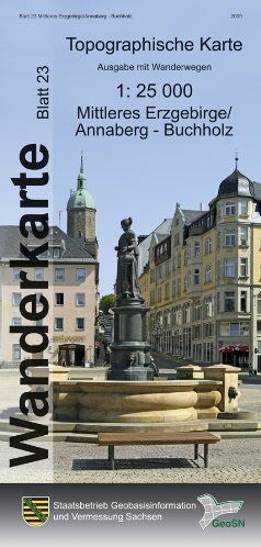 Staatsbetrieb Geobasisinformation u. Vermessung Sachsen (GeoSN) - Mittleres Erzgebirge/Annaberg-Buchholz: Wanderkarte 1:25 000, Ausgabe mit Wander- und Skiwegen (WK25 Blatt 23) - Preis vom 12.10.2026 11:37:12 h