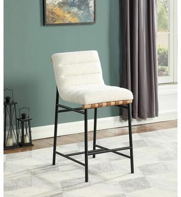 "Liana 17.75""W Boucle Fabric Counter Height Chair"