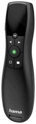 Hama Greenlight-Pointer, 4in1 Funk Funk Presenter inkl. Laserpointer, integriertes Display